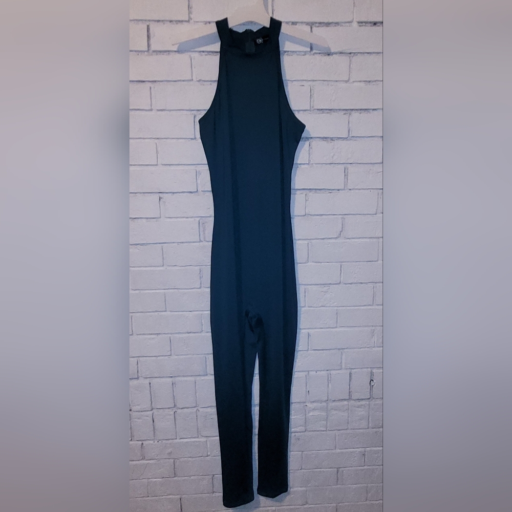 Pretty Garden Halter Neck Jumpsuit in Teal NWT Size Medium - Picture 3 of 9